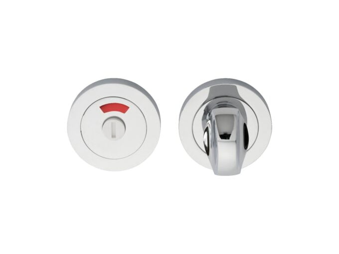 Chrome bathroom hot and cold faucet knobs