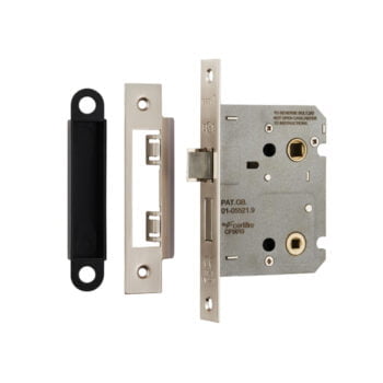 Multipoint door lock mechanism isolated on white background