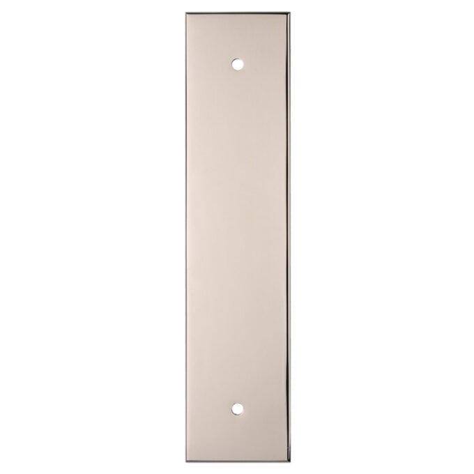 Beige metal plate with two holes for mounting