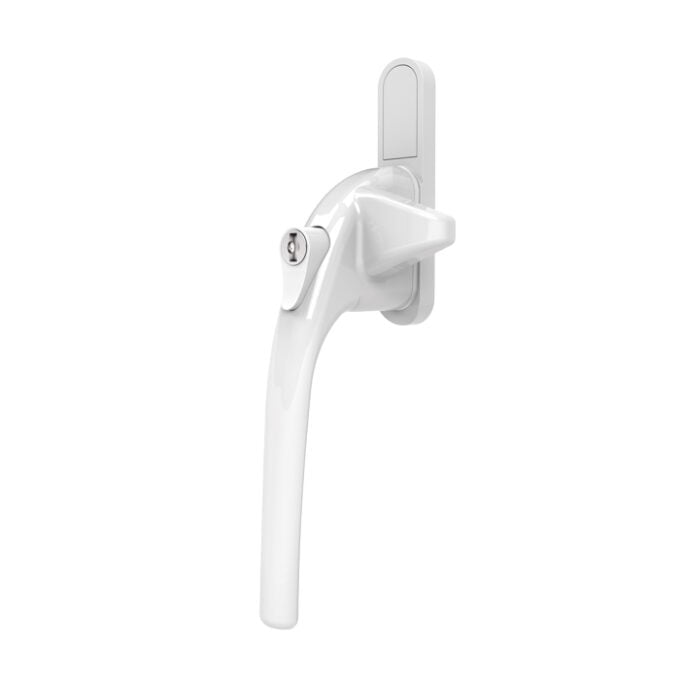 White modern window handle on isolated background