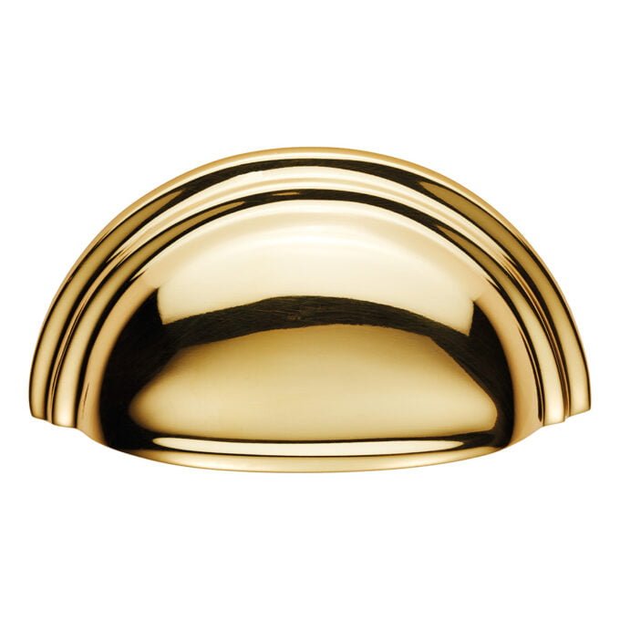 Gold layered modern cabinet handle.