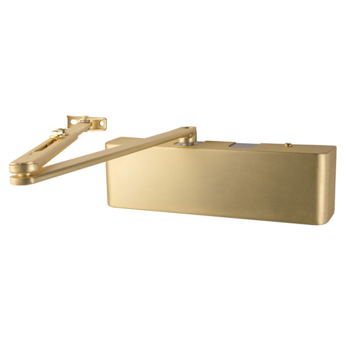 Gold wall-mounted piano lamp, sleek design.