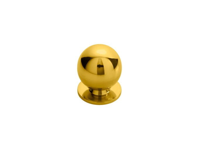 Ball Knob - Polished Brass 30mm