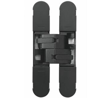 Black plastic adjustable hinge for partition.