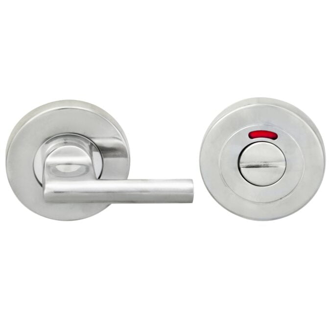 Stainless steel bathroom lock with indicator