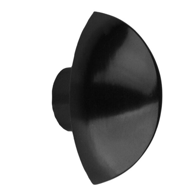 Black modern wall-mounted door stopper.