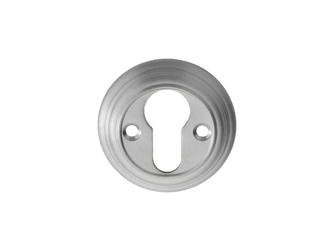 Metal keyhole plate isolated on white background