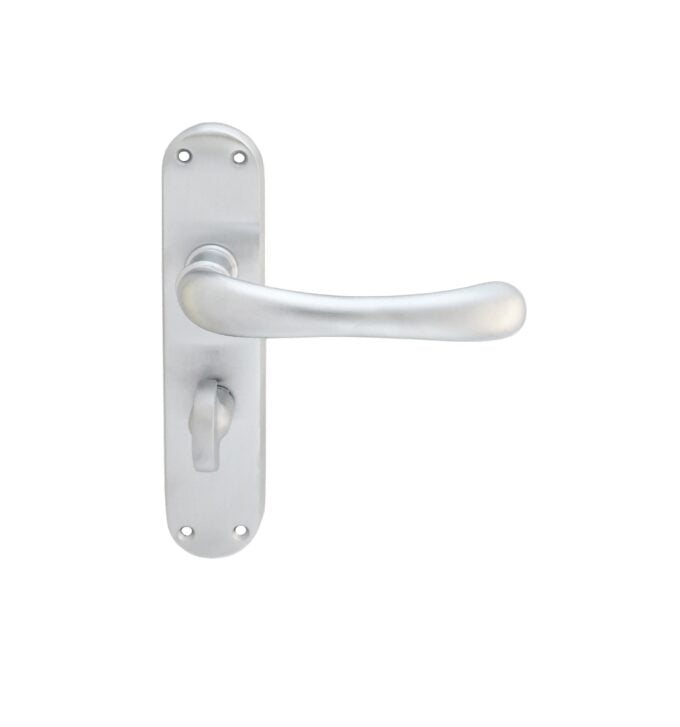 Ibra Lever On Backplate - Bathroom 57Mm C/C - Satin Chrome