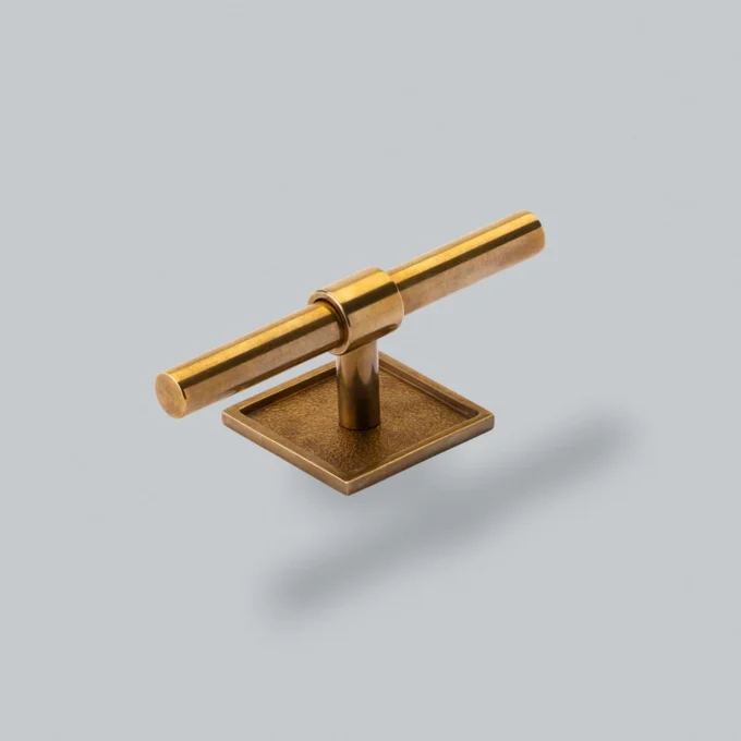 Brokk T-Bar Knob | Burnished Brass (Waxed)