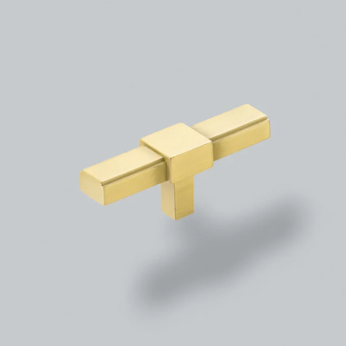 Bailgate T-Bar Knob | Brushed Satin Brass