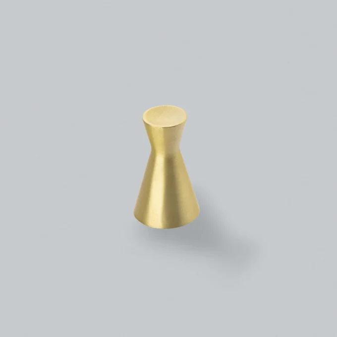 Conic Knob | Brushed Satin Brass